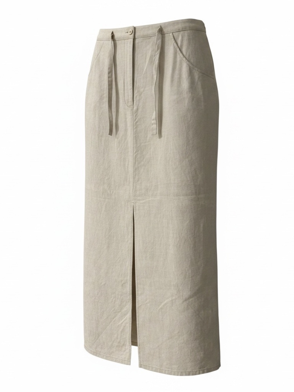 Vintage Ann Taylor 100% Linen Midi Skirt Size 12